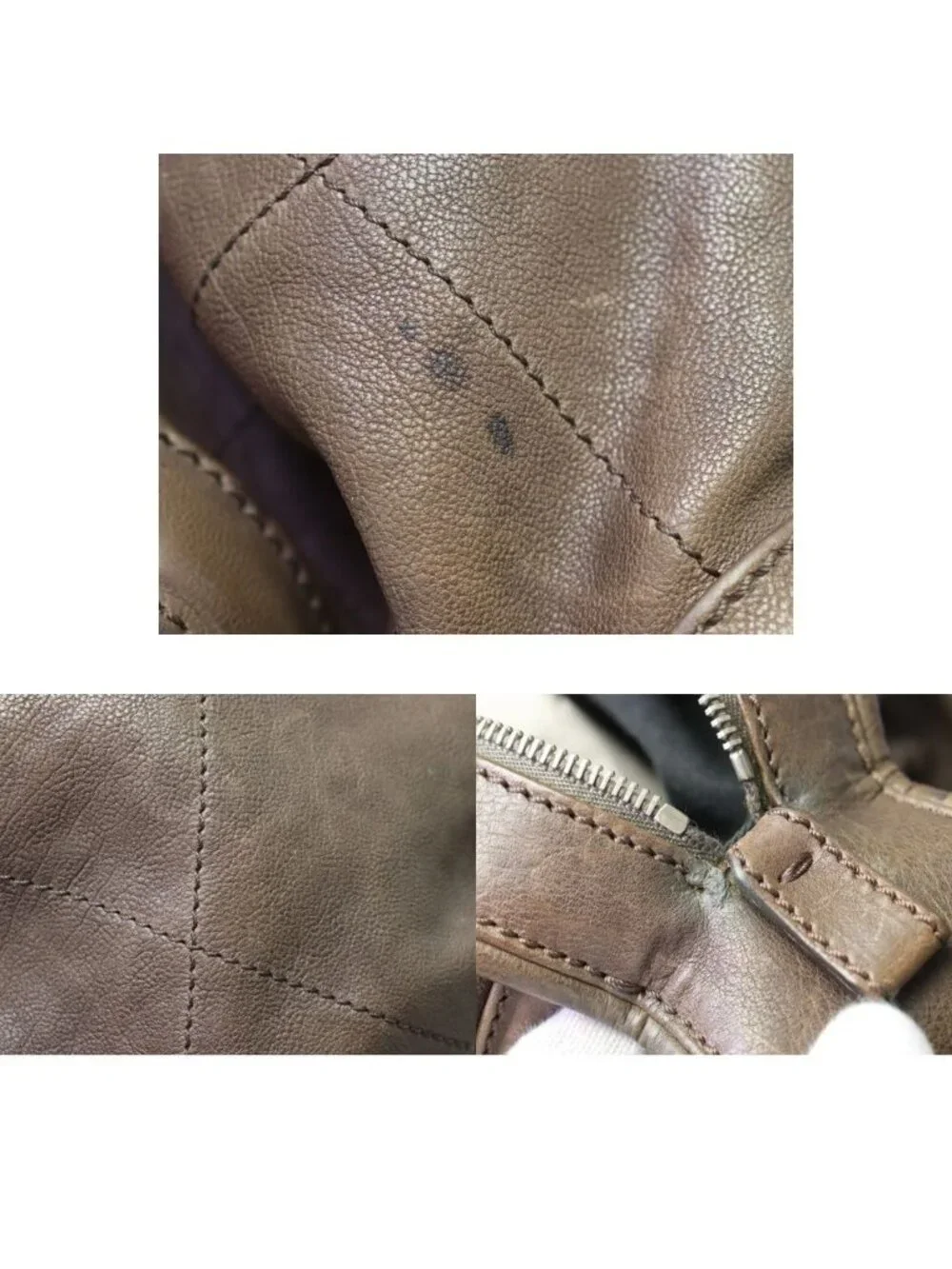 Chanel Leather Handbag Khaki